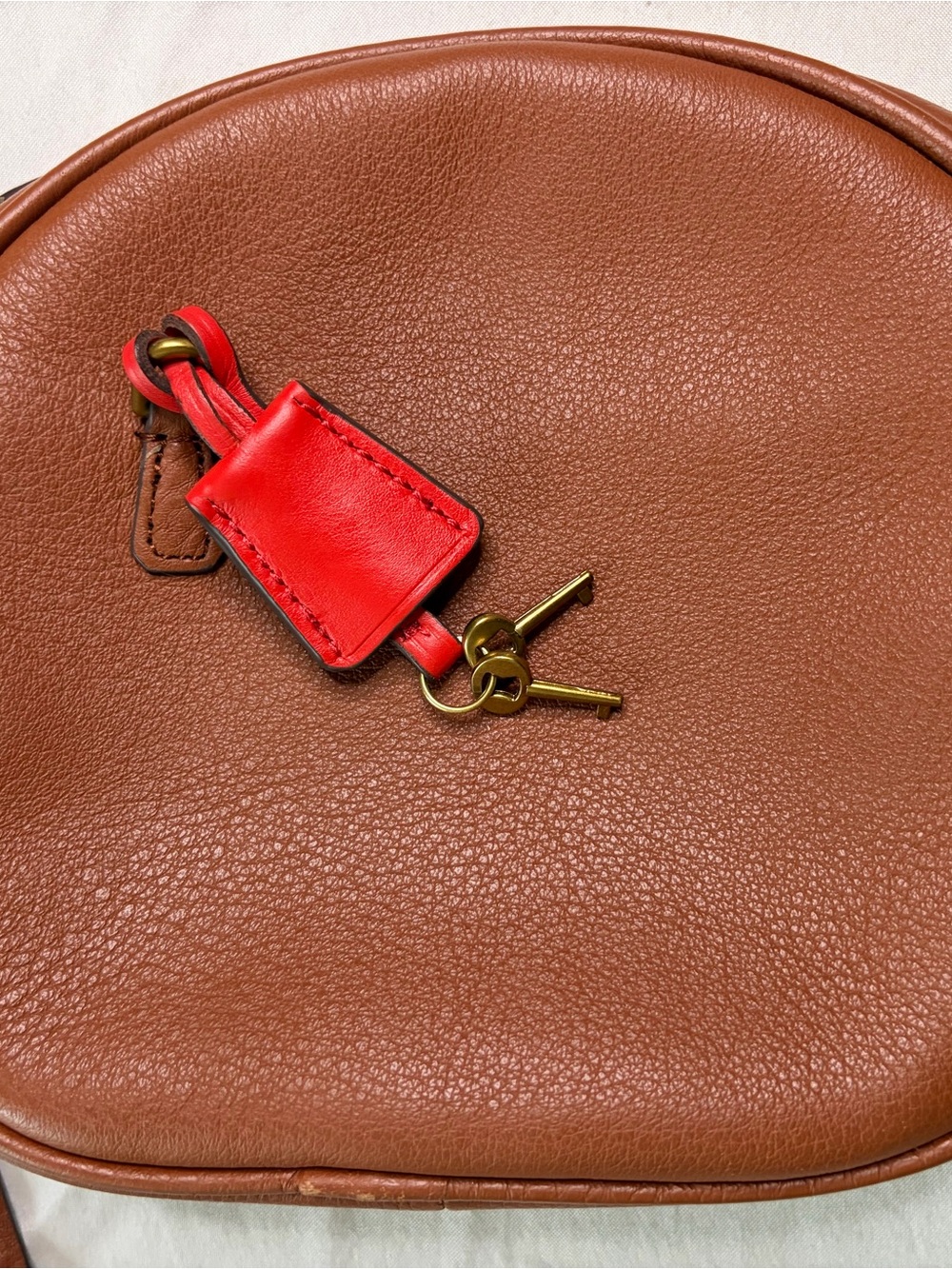 J. Crew Brown Italian Leather Cross Body Purse